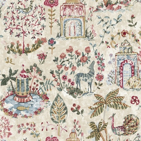 Parc Merlot Garden Dreams Wallpaper