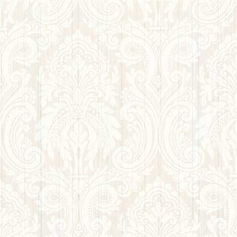 Paris White Damask