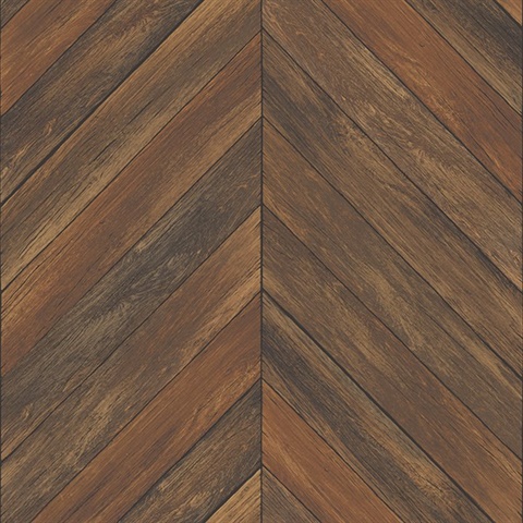 Parisian Chestnut Parquet Wallpaper