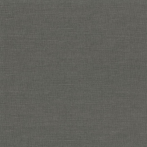 Parker Charcoal Faux Linen Vinyl Wallpaper