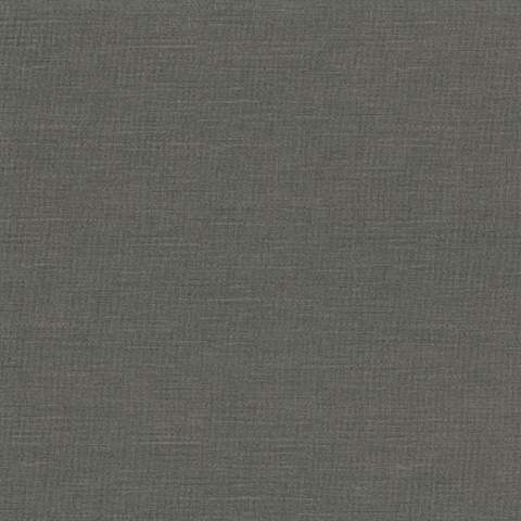 Parker Charcoal Faux Linen Vinyl Wallpaper