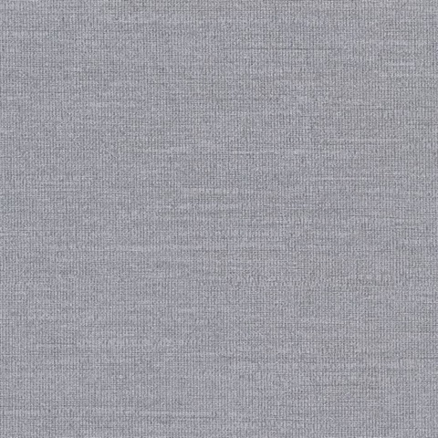 Parker Slate Grey Faux Linen Commercial Wallpaper