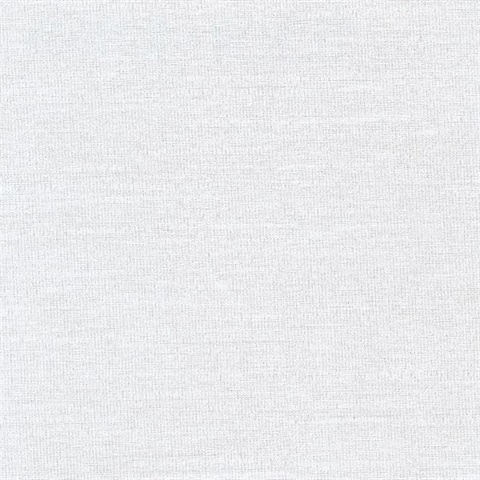 Parker White Faux Linen Commercial Wallpaper