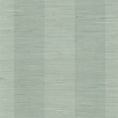 Pasadena Aqua Faux Grasscloth Stripe  Wallpaper