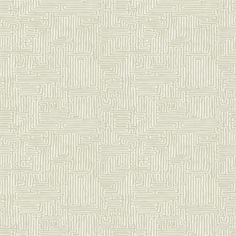 Passages Green Wallpaper