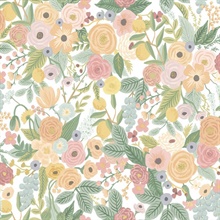 Pastel Garden Party Peel and Stick Wallpaper