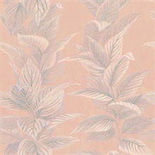 Pastel Palm Beverly Pink Peel and Stick Wallpaper