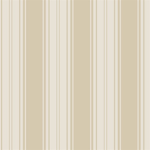 Classic Stripe Emboss Gold Wallpaper