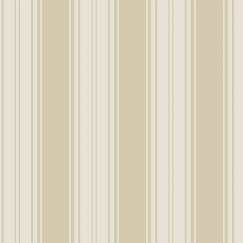 Classic Stripe Emboss Gold Wallpaper