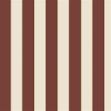 Formal Thin Stripe Red Beige and Gold Wallpaper