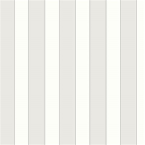 Formal Thin Stripe White and Grey Wallpaper