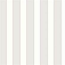Formal Thin Stripe White and Grey Wallpaper