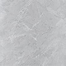 Monochromatic Marble Silver Wallpaper