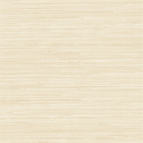 Pearlescent Grasscloth Cream Wallpaper