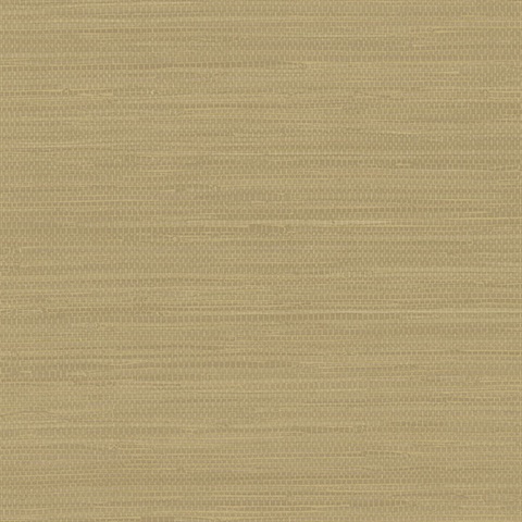 Pearlescent Grasscloth Gold Wallpaper