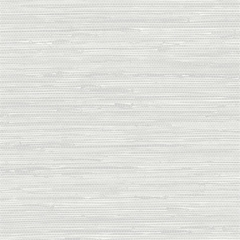 Pearlescent Grasscloth Silver Wallpaper