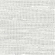 Pearlescent Grasscloth Silver Wallpaper