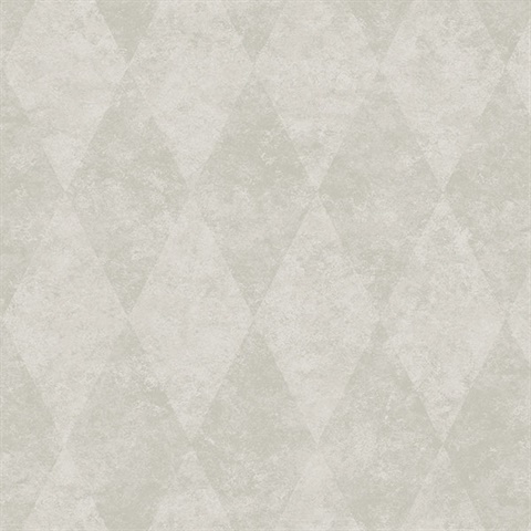 Rhombus Weathered Diamond Grey Wallpaper