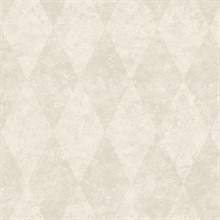 Rhombus Weathered Diamond Taupe Wallpaper