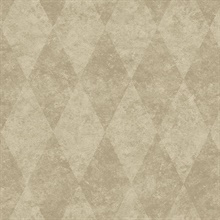 Rhombus Weathered Diamond Gold Wallpaper