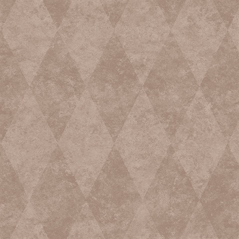 Rhombus Weathered Diamond Rose Gold Wallpaper