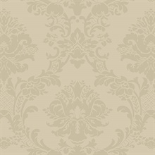 Small Floral Damask Gold Wallpaper