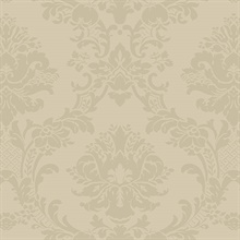 Small Floral Damask Gold Wallpaper
