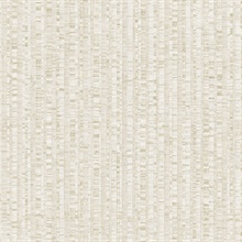 Pearl & Beige Linen Stripe Wallpaper
