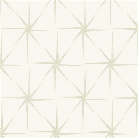 Pearl Evening Star Metallic Geometric Wallpaper
