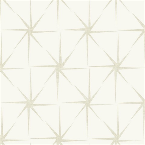 Pearl Evening Star Metallic Geometric Wallpaper