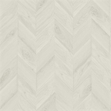 Pearl Grey Keone Bay Chevron Wood Wallpaper
