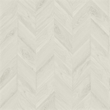 Pearl Grey Keone Bay Chevron Wood Wallpaper