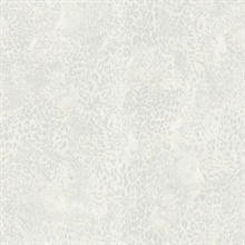 Pearl Leopard Face Toile Wallpaper