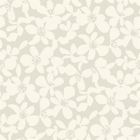 Pearl Textured Wildflower Free Spirit Wallpaper