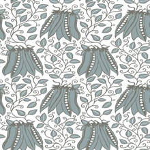 Peas in a Pod Turquoise Garden Wallpaper