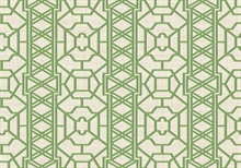 Pei Ling Geometric Lattice Emerald Green Raffia Wallpaper