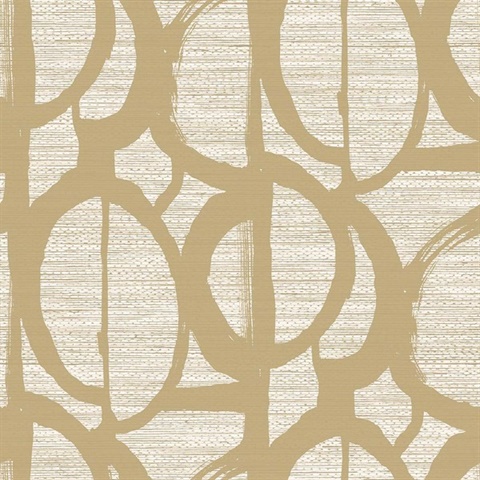 Pendelton White & Gold Wallpaper