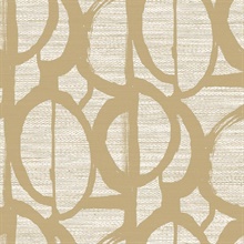 Pendelton White & Gold Wallpaper