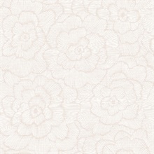 Periwinkle Pink Large Abstract Textured Flower Wallpaper