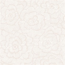 Periwinkle Pink Large Abstract Textured Flower Wallpaper