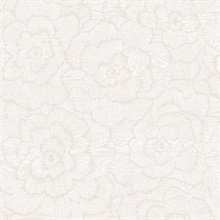 Periwinkle Pink Textured Floral Wallpaper