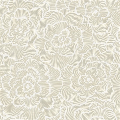 Periwinkle Stone Large Abstract Textured Flower Wallpaper