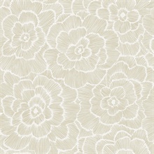 Periwinkle Stone Large Abstract Textured Flower Wallpaper