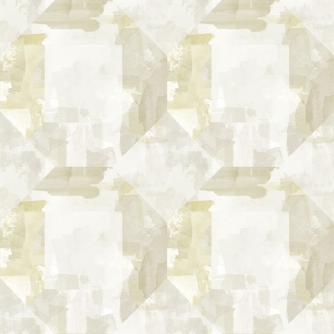 Perrin Olive Gem Geometric Watercolor Wallpaper