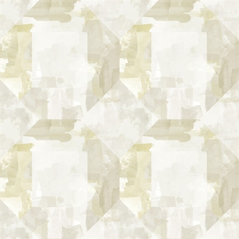 Perrin Olive Gem Geometric Watercolor Wallpaper