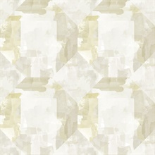 Perrin Olive Gem Geometric Watercolor Wallpaper