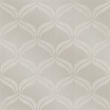 Petals Taupe Ogee Wallpaper