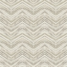 Taupe & Grey Petite Watercolor Geometric Chevron Wallpaper