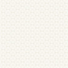 Phlox Beige Floral Stamp Wallpaper