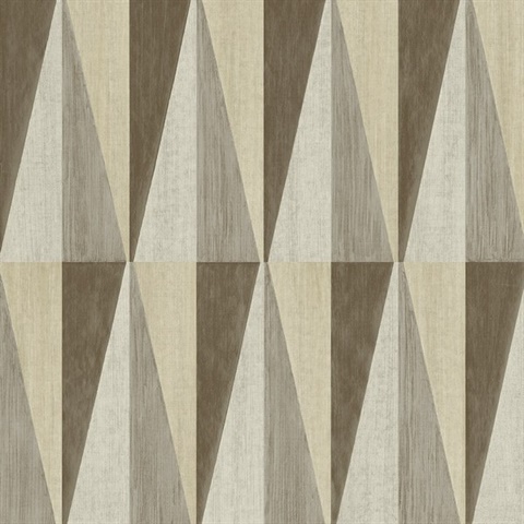 Pieced Diamonds Geometric Cafe Peel and Stick Wallpaper